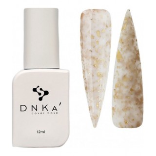 База камуфлююча DNKa Cover Base 0011 Famous молочний зі шматочками золотої поталі 12 мл