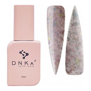 База камуфлююча DNKa Cover Base 0011B' Beautiful ніжно-рожевий зі шматочками ніжно-рожевої поталі 12 мл