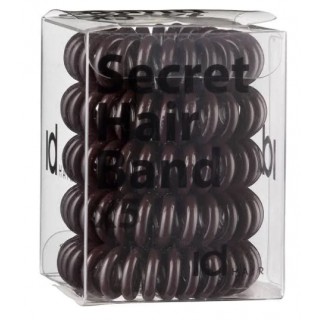 Силіконові резинки для волосся id Hair Secret Hair Band Brown коричневі 5 шт.