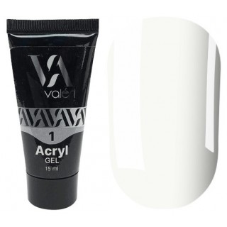 Акриловий гель для нарощування Valeri Acryl Gel №01 White 15 мл