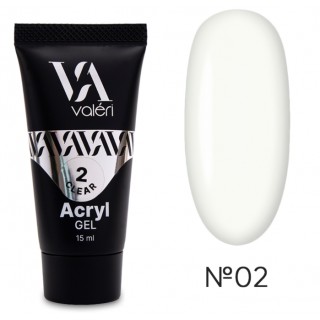 Акриловий гель для нарощення Valeri Acryl Gel 02 CLEAR 15 мл