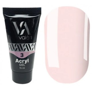 Акриловий гель для нарощення Valeri Acryl Gel 03 Milky pink 15 мл