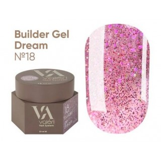 Гель для нігтів з блискітками Valeri Builder Gel Dream 18 15 мл
