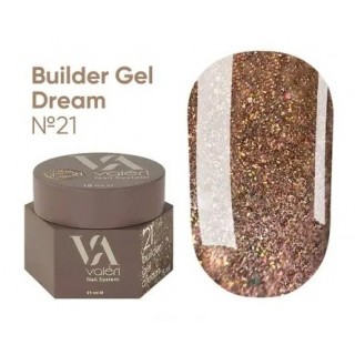 Гель для нігтів з блискітками Valeri Builder Gel Dream 21 15 мл