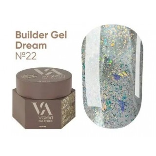 Гель для нігтів з блискітками Valeri Builder Gel Dream 22 15 мл