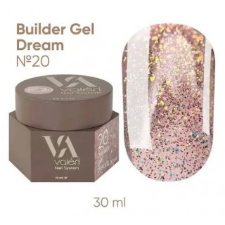 Гель для нігтів з блискітками Valeri Builder Gel Dream 20 30 мл