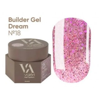 Гель для нігтів з блискітками Valeri Builder Gel Dream 18 30 мл