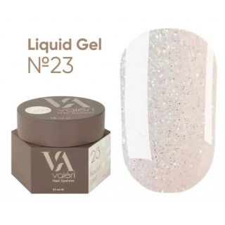 Рідкий гель Valeri Liquid Gel №023 молочно-рожевий із шимером 15 мл