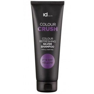 Фіолетовий шампунь для інтенсивної нейтралізації жовтизни IdHAIR Colour Crush Silver Shampoo F**K Off Yellow 250 мл