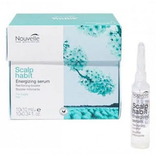 Тонізуюча сиворотка в ампулах для волосся Nouvelle Scalp Habit Energizing Serum 10 шт 10 мл