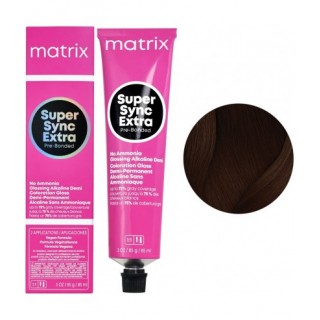 Фарба для волосся на лужній основі без аміаку Matrix Super Sync 4NN Extra Шатен натуральний інтенсивний 90 мл