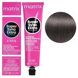 Фарба для волосся на лужній основі без аміаку Matrix Super Sync 6NNA Темний блондин натуральний інтенсивний 90 мл