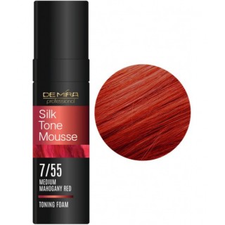 Тонуюча пінка DeMira Professional SilkTone Mousse 7/55 Середній махагоновий червоний 120 мл