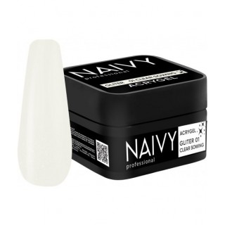 Акриловий гель для нігтів NAIVY Professional Gliter 01 Clear Sowing 30 мл