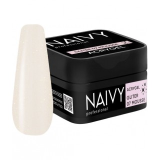 Акриловий гель для нігтів NAIVY Professional Gliter 07 Mousse 30 мл