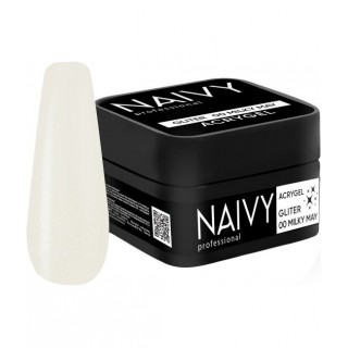 Акриловий гель для нігтів NAIVY Professional  Gliter 00 Milky May 30 мл