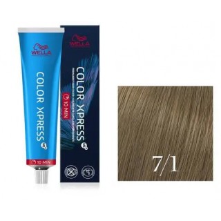 Фарба для волосся Wella Koleston Color Xpress 7/1 Середній блондин попелястий 60 мл