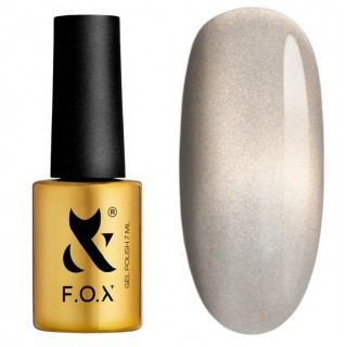 Гель-лак F.O.X Cat Eye 006 Холодний світло-сірий-бежевий 7 мл