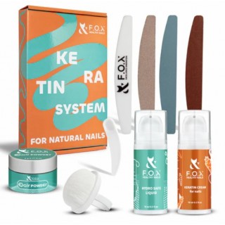 Набір Кератинова система для натуральних нігтів F.O.X Keratin System for natural nails 1 шт