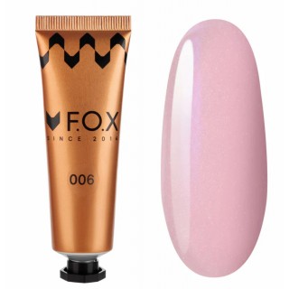 Полігель F.O.X Poly gel Nano 006 рожевий з дрібним шимером 30 мл