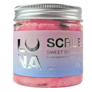 Скраб для рук та ніг Luna Scrub Sweet Bubble Kiss з ароматом жуйки 200 г