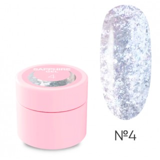 Блискітки для нігтів Luna Sapphire Gel блакитні №4 5 мл