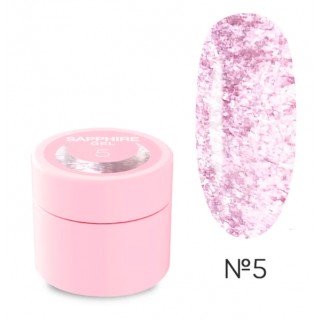 Блискітки для нігтів Luna Sapphire Gel світло-рожеві №5 5 мл