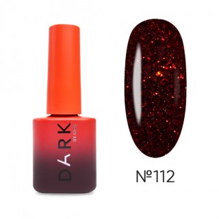 Гель лак Dark Gel polish №112 червоний з блискітками 6 мл