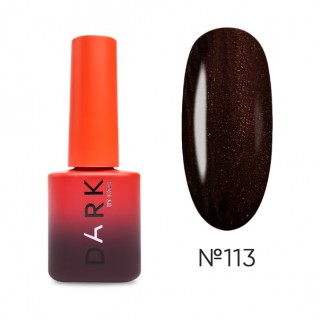Гель лак Dark Gel polish коричневий із шиммером №113 6 мл