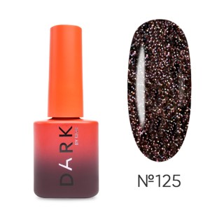 Гель лак Dark Gel Polish №125 сливово-коричневий з блискітками 6 мл