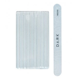 Пилочки для манікюру DARK овал 180/240 грит 25 шт сірі