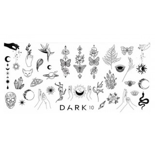 Пластина для стемпінгу DARK №10