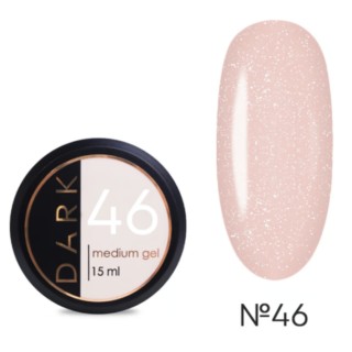 Гель для зміцнення нігтів Dark Medium Gel №46 молочно-бежевий 15 мл