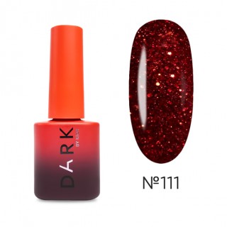 Гель лак Dark Gel polish №111 червоний з блискітками 6 мл