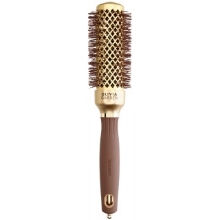 Термобрашинг Olivia Garden Expert Blowout Shine Wavy Bristles Gold & Brown 35 мм