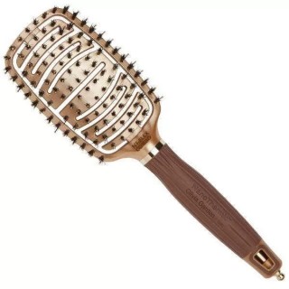 Щітка для укладання Olivia Garden Expert Care Flex Boar & Nylon Bristles Gold & Brown