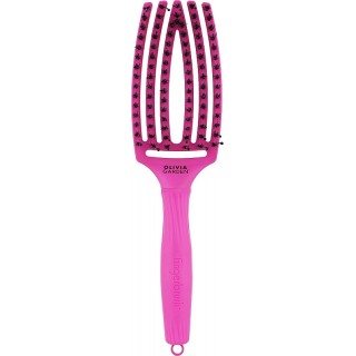 Щітка масажна Olivia Garden Finger Brush Boar&Nylon Think Pink Neon Purple