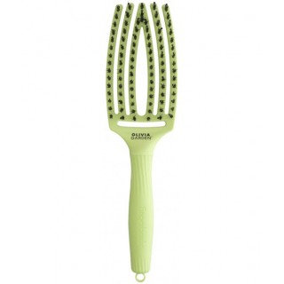 Щітка для укладання Olivia Garden Finger Brush Care Iconic Boar&Nylon Green Pistachio
