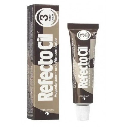 Фарба для брів і вій RefectoCil №3 натурально-коричнева 15 мл