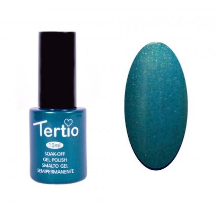 Гель-лак Tertio №153 темний зелений з мікроблиском 10 мл Гель-лак Tertio №153 темний зелений з мікроблиском 10 мл