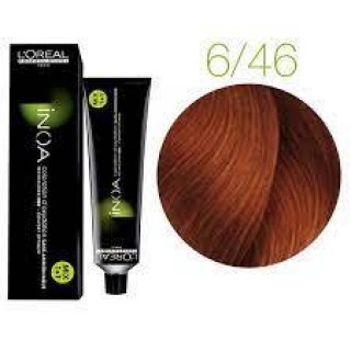 Фарба без аміаку L'Oreal Inoa 6.46 темний блондин мідний фіолетовий 60 мл