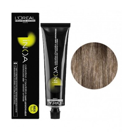Фарба без аміаку L'Oreal Inoa 8.1 світлий блондин попелястий 60 мл