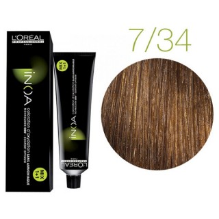 Фарба без аміаку L'Oreal Inoa 7.34 блондин золотисто-мідний 60 мл
