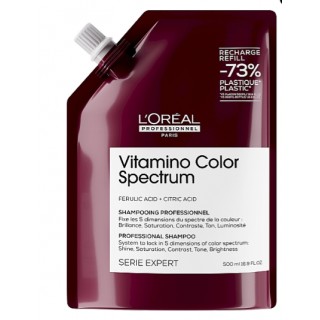 Шампунь блиску та збереження колірного спектру волосся L'Oreal Vitamino Color Spectrum 500 мл (рефіл)