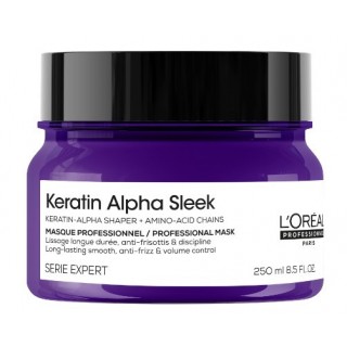 Професійна маска для гладкості та контролю пухнастості волосся L'Oreal Professionnel Keratin Alpha Sleek Mask 250 мл