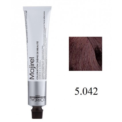 Крем-фарба для волосся L'Oreal Professionnel Majirel 5.042 Натуральний світло-коричневий мідний райдужний 50 мл