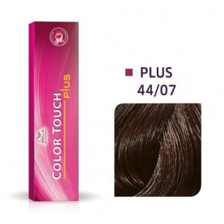 Фарба для волосся Wella Color Touch Plus безамміачна 44/07 Середній коричневий натурально-коричневий 60 мл