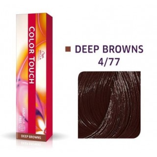 Фарба для волосся Wella Color Touch безамміачна 4/77 Середній коричневий коричневий-інтенсивний 60 мл