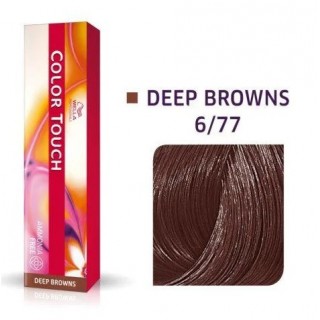Фарба для волосся Wella Color Touch безаміачна 6/77 Темний блондин інтенсивно-коричневий 60 мл