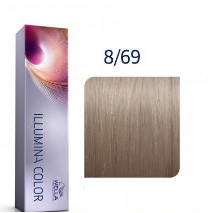 Фарба для волосся Wella Illumina Color 8/69 Світлий блонд фіолетовий сандре 60 мл